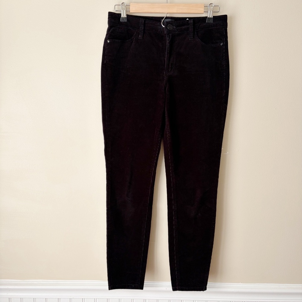 Talbots | Corduroy Jegging Pants Ribbed Mid Rise Skinny Fit Black 2P Petite - Picture 2 of 6